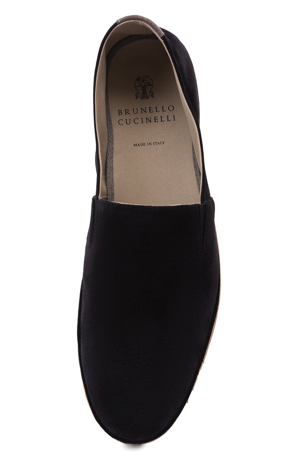 Замшевые слиперы BRUNELLO CUCINELLI темно-синего цвета по цене 78600 руб., арт. MZUCECQ839, фото 6 Замшевые слиперы BRUNELLO CUCINELLI, арт. MZUCECQ839, фото 6