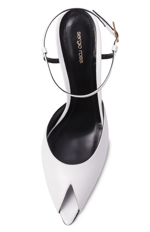 Кожаные босоножки Beak 85 Sergio Rossi B13190/MMVN13 Белый  B13190/MMVN13 Фото 6