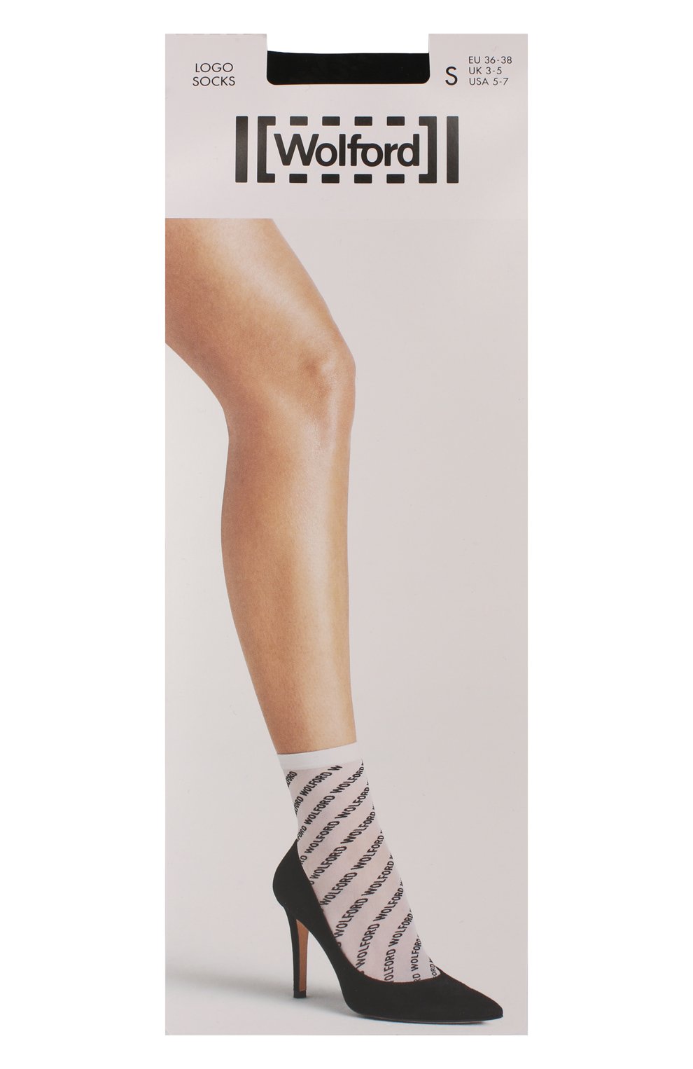 Носки logo WOLFORD черного цвета по цене 2200 руб., арт. 48008, фото 1 Носки logo WOLFORD, арт. 48008, фото 1