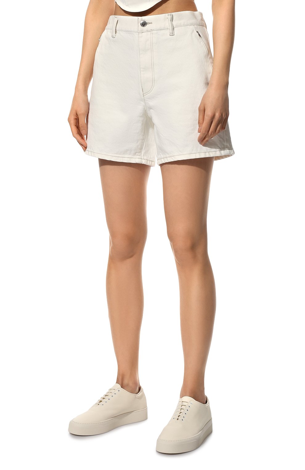 Джинсовые шорты ALEXANDER WANG молочного цвета по цене 43300 руб., арт. 4DC2224108, фото 3 Джинсовые шорты ALEXANDER WANG, арт. 4DC2224108, фото 3