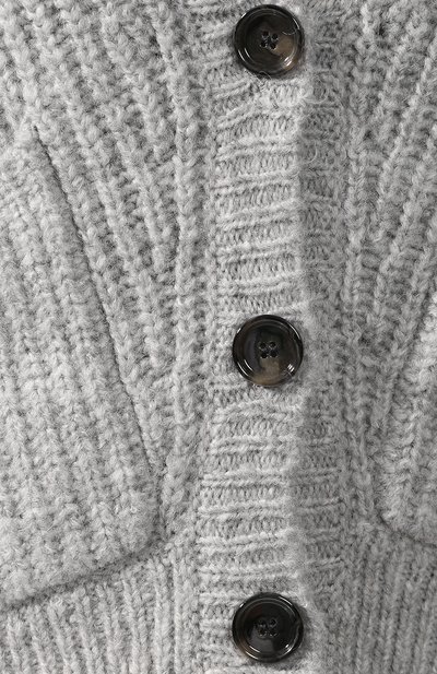 Кардиган ALLUDE серого цвета по цене 20800 руб., арт. 195/62032, фото 5 Кардиган ALLUDE, арт. 195/62032, фото 5