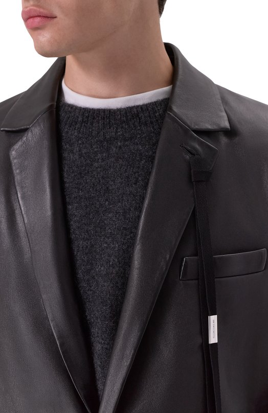 Кожаный пиджак Ann Demeulemeester B0012054/LT038 Чёрный  B0012054/LT038 Фото 5