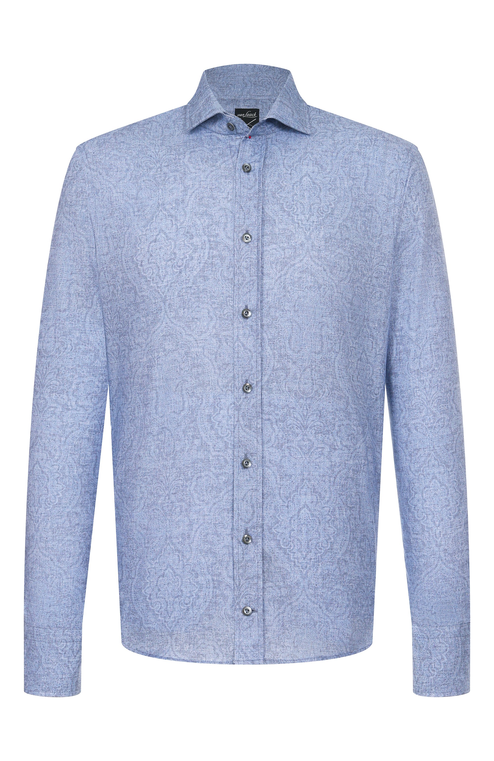 Хлопковая рубашка VAN LAACK голубого цвета по цене 28900 руб., арт. VL-RIK0S2-SFK/170375, фото 1 Хлопковая рубашка VAN LAACK, арт. VL-RIK0S2-SFK/170375, фото 1