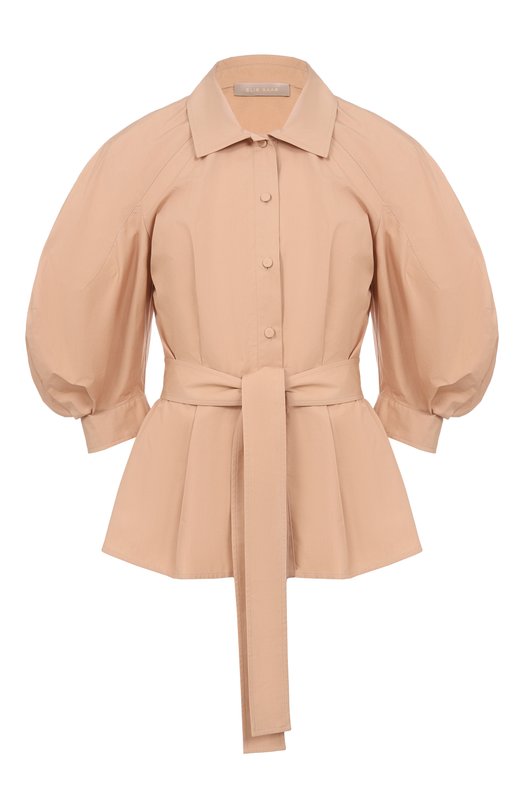 Хлопковая блузка Elie Saab T0270/P0023 Бежевый T0270/P0023