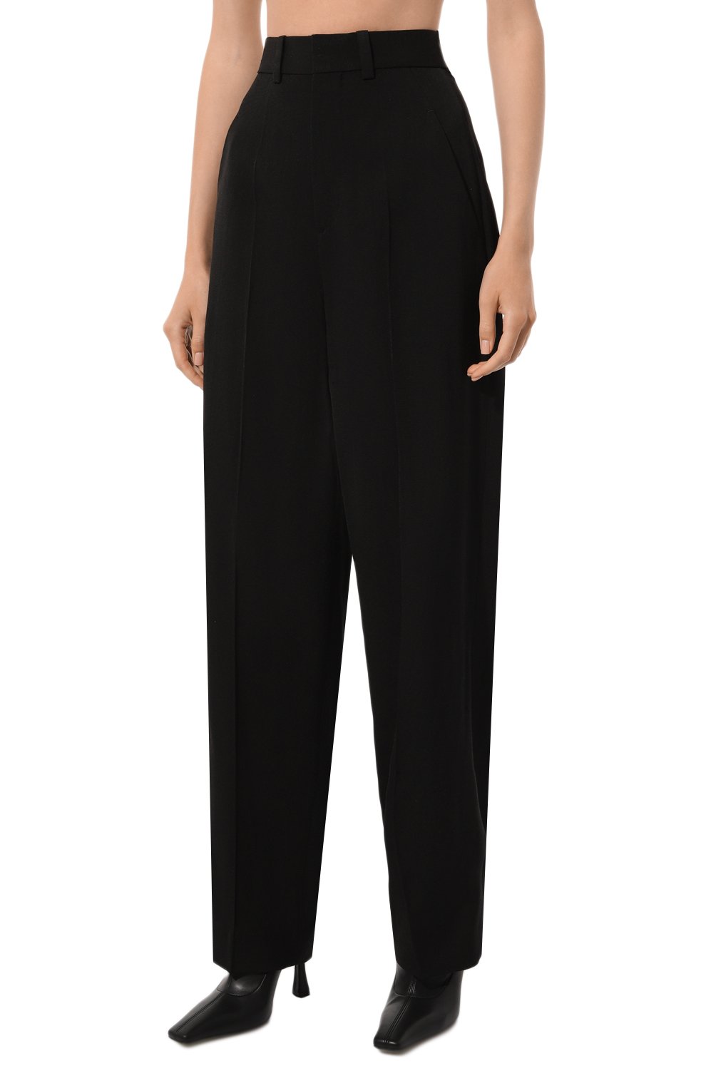 Брюки из вискозы и шелка PETAR PETROV черного цвета по цене 145000 руб., арт. F24P1, фото 3 Брюки из вискозы и шелка PETAR PETROV, арт. F24P1, фото 3