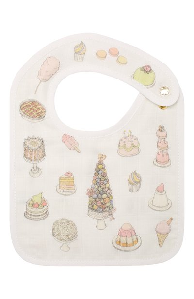Хлопковый нагрудник ATELIER CHOUX, арт. SMALL BIB-SWEETIE PIE-G0LD SNAPS, фото 1