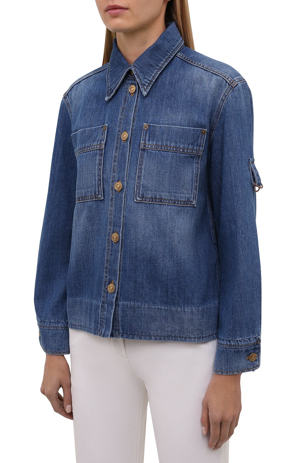 Джинсовая куртка VICTORIA BECKHAM синего цвета по цене 46250 руб., арт. 1521DSH002911A, фото 3 Джинсовая куртка VICTORIA BECKHAM, арт. 1521DSH002911A, фото 3