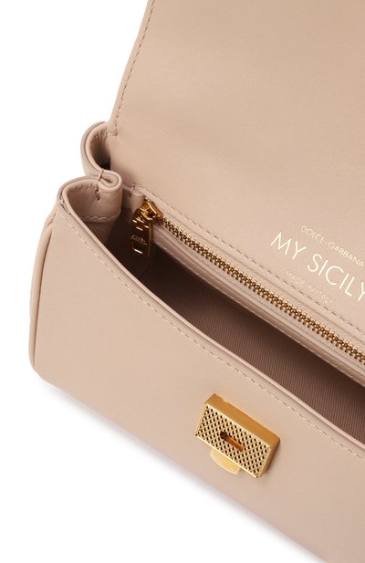 Сумка my sicily mini DOLCE & GABBANA светло-бежевого цвета по цене 216500 руб., арт. BB7864/B7321, фото 5 Сумка my sicily mini DOLCE & GABBANA, арт. BB7864/B7321, фото 5