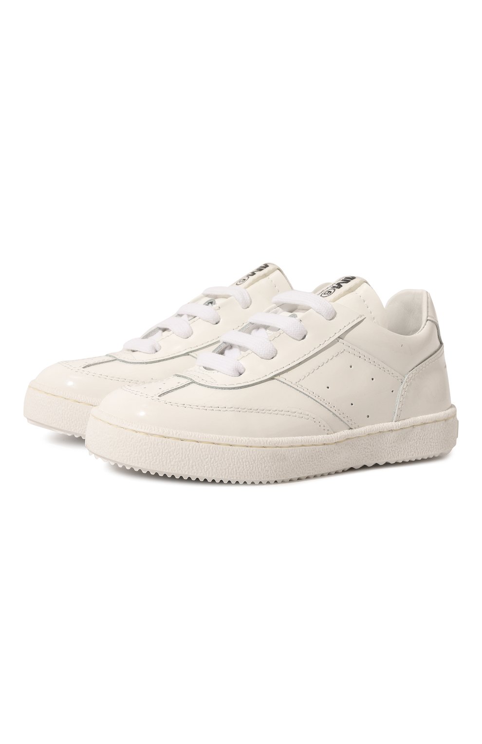 Кожаные кеды MM6 белого цвета по цене 22850 руб., арт. 73414/20-27, фото 1 Кожаные кеды MM6, арт. 73414/20-27, фото 1