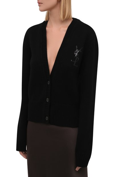 Кашемировый кардиган SAINT LAURENT, арт. 670116/Y75FV, фото 3