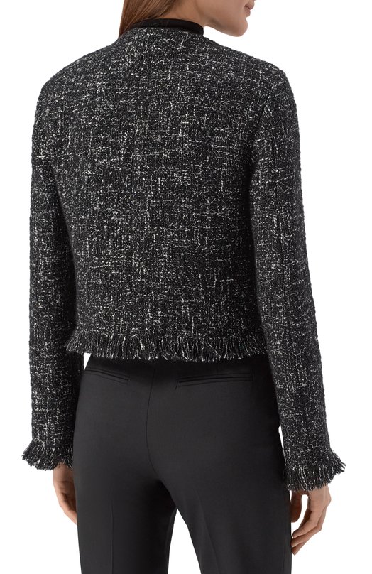 Твидовый жакет MSGM 3941MDG19/257621 Чёрный  3941MDG19/257621 Фото 4
