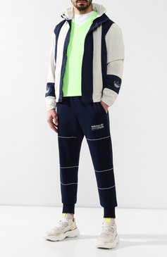 Мужская ветровка bailer ADIDAS ORIGINALS разноцветного цвета, арт. DV3103 | Фото 2 (Длина (верхняя одежда): Короткие; Рукава: Длинные; Материал внешний: Синтетический материал; Мужское Кросс-КТ: Верхняя одежда; Кросс-КТ: Ветровки, Куртка, Легкие; Статус проверки: Проверена категория; Стили: Кэжуэл)