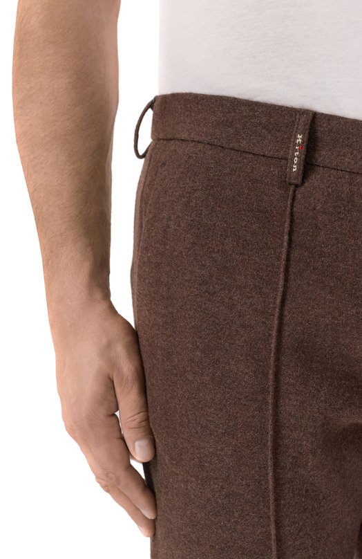 Кашемировые брюки Kiton UFFPBRK0150G08 Коричневый  UFFPBRK0150G08 Фото 5