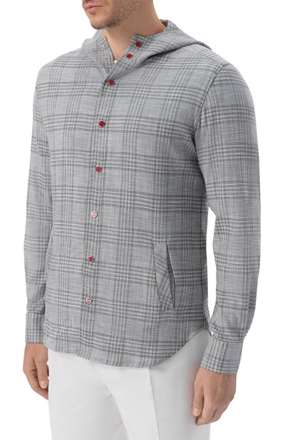 Рубашка из шерсти и шелка KITON, арт. UMCMARK0617E20, фото 3