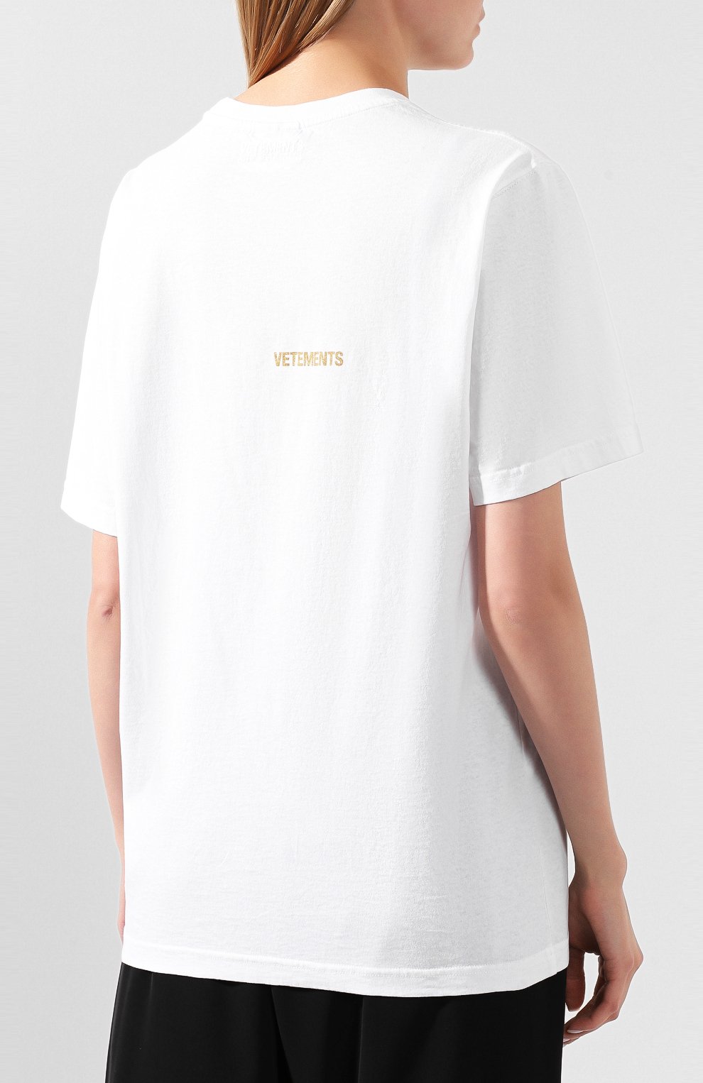 Хлопковая футболка VETEMENTS, арт. UAH21TR500 1600/W, фото 4