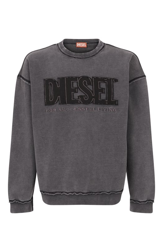 Хлопковый свитшот Diesel A20463/0KMAG Серый A20463/0KMAG