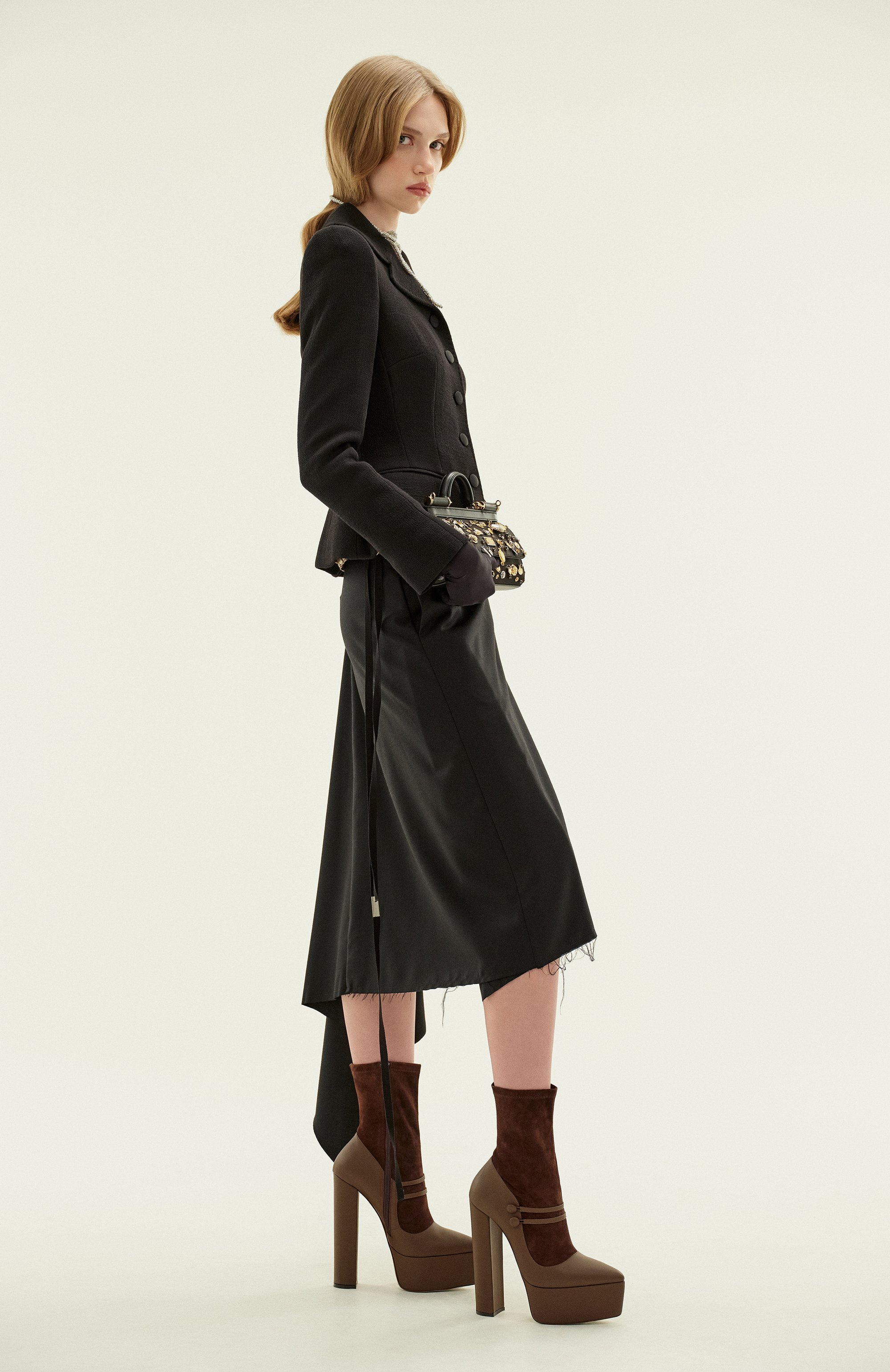 Шерстяная юбка ANN DEMEULEMEESTER, арт. 2402-W-SK06-FA515-099, фото 6