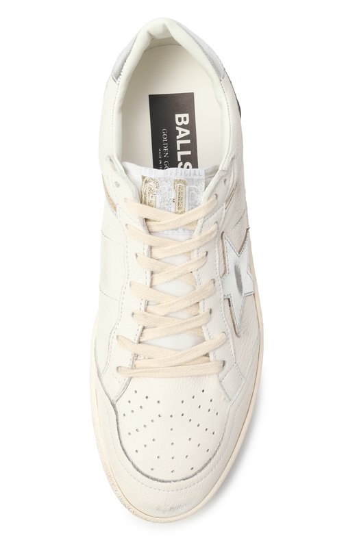 Комбинированные кеды Ball Star Golden Goose Deluxe Brand GWF00746.F007565 Белый  GWF00746.F007565 Фото 6