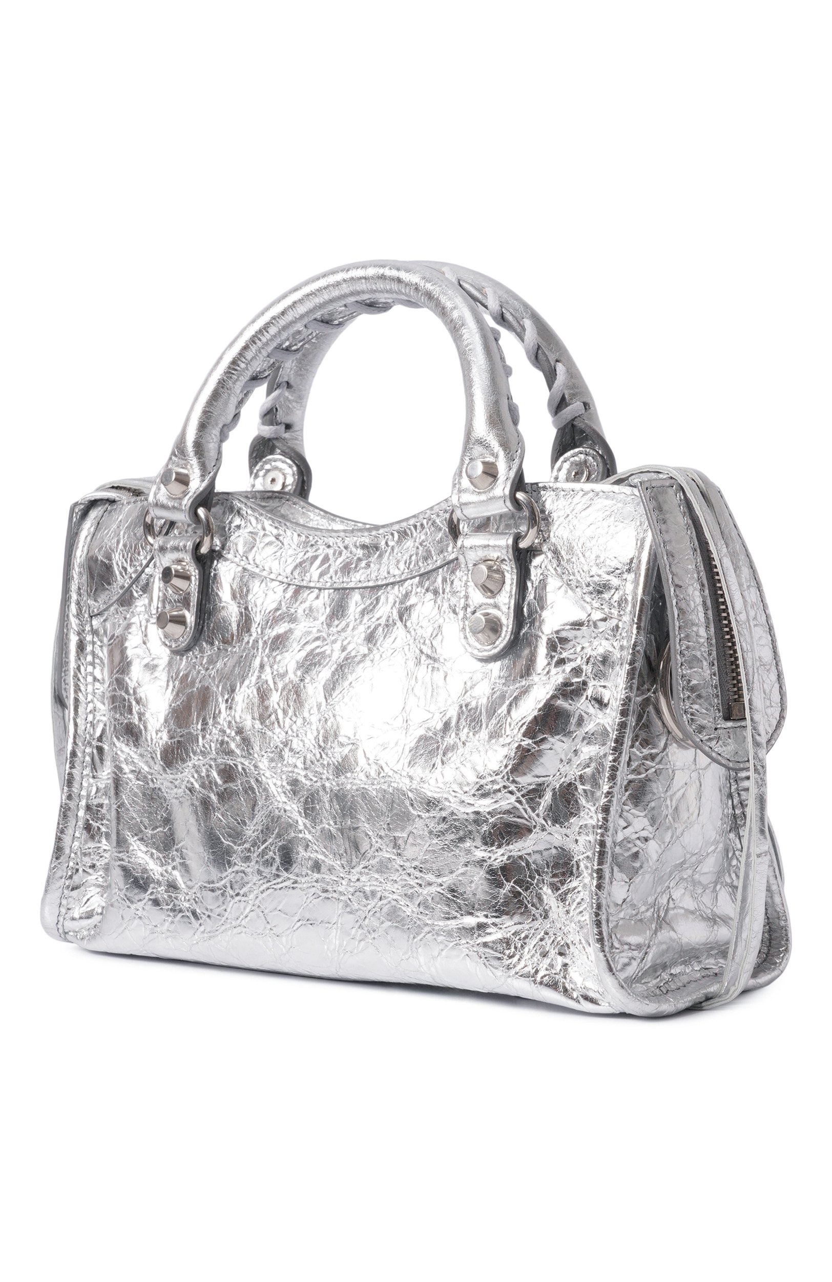 Сумка le city mini BALENCIAGA серебряного цвета по цене 285500 руб., арт. 865763/2AB4V, фото 4 Сумка le city mini BALENCIAGA, арт. 865763/2AB4V, фото 4