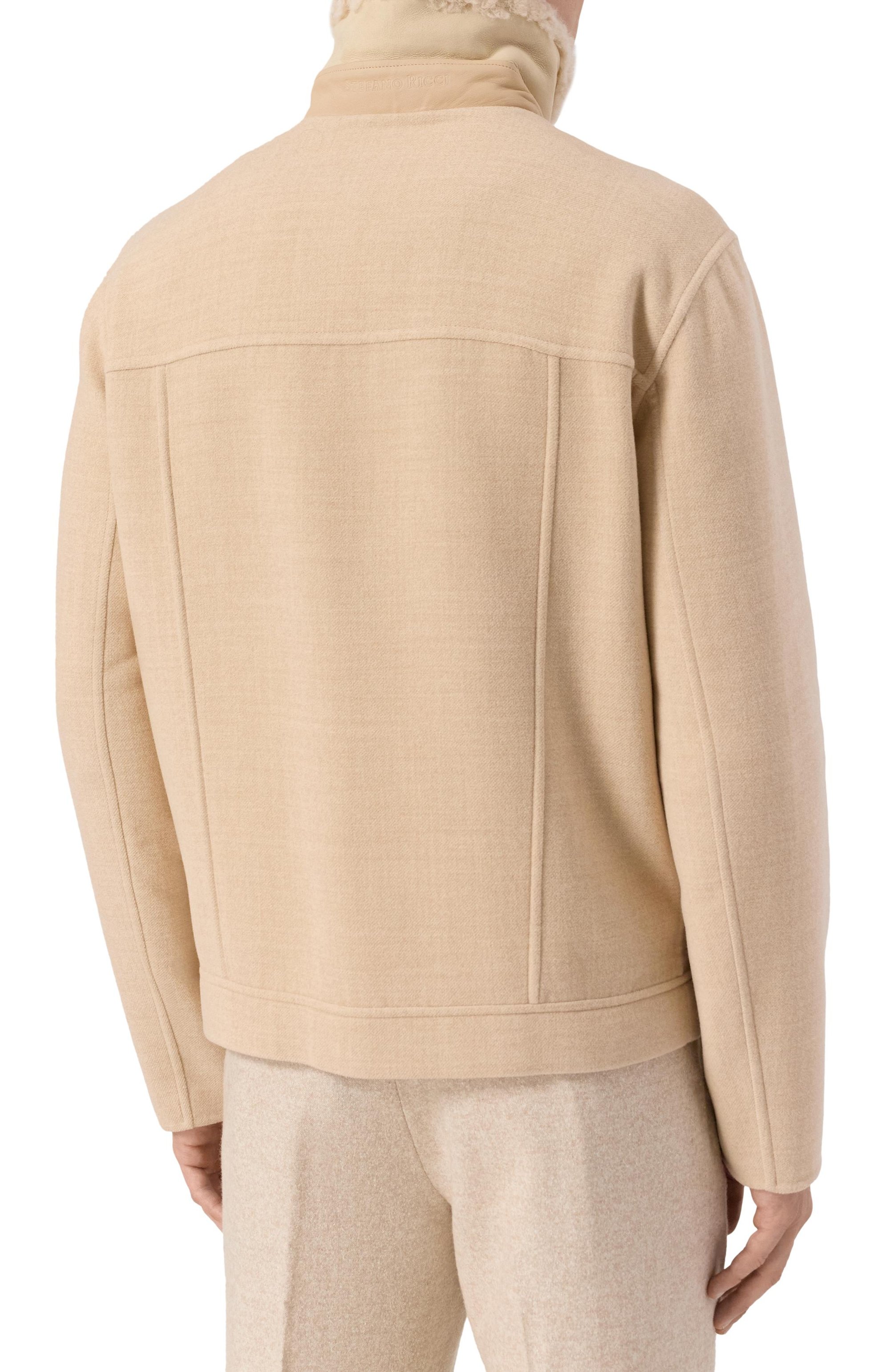 Шерстяная куртка STEFANO RICCI бежевого цвета по цене 799500 руб., арт. M7J5300040/W0001P/62, фото 4 Шерстяная куртка STEFANO RICCI, арт. M7J5300040/W0001P/62, фото 4