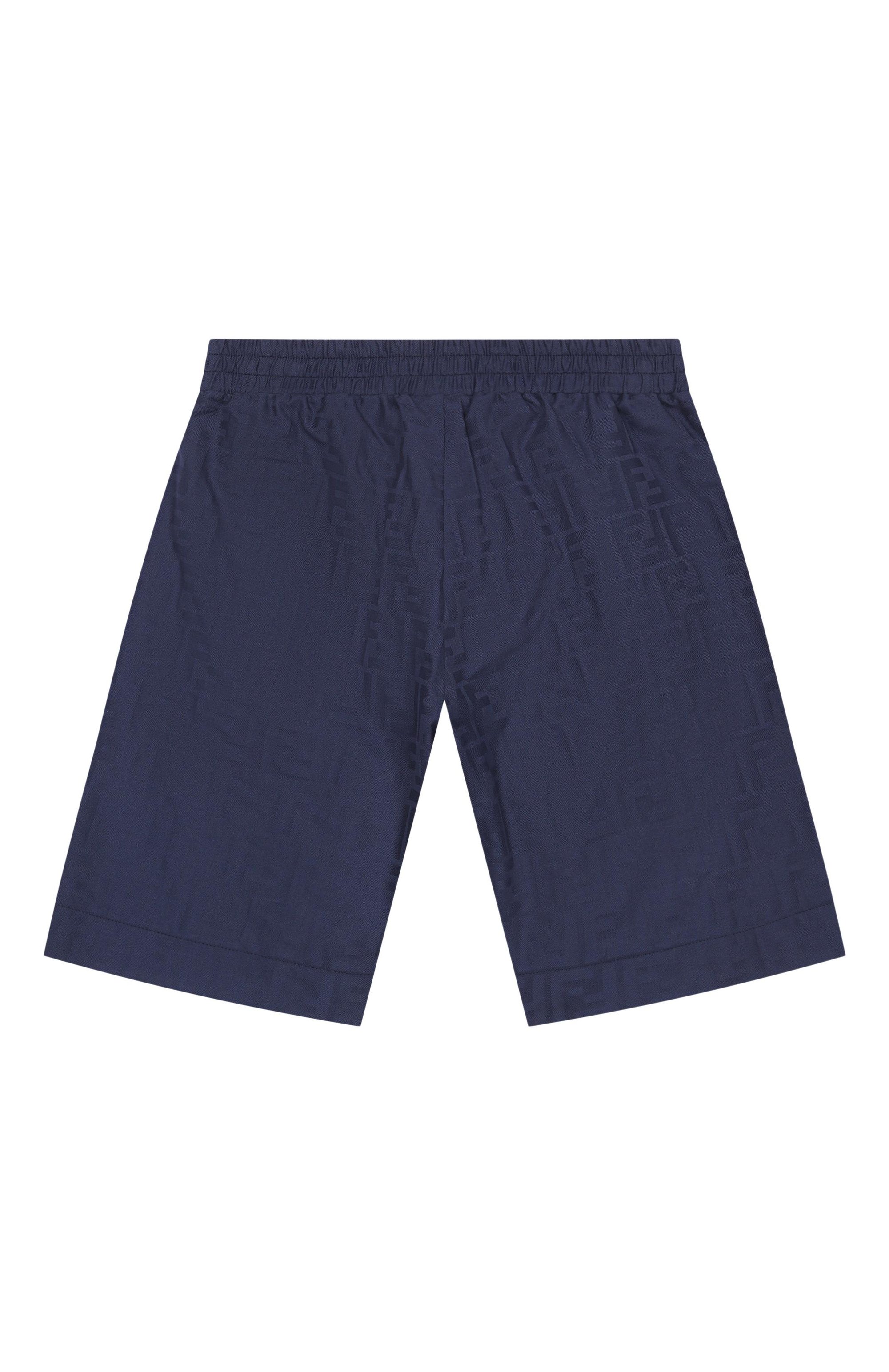 Хлопковые шорты FENDI темно-синего цвета по цене 52200 руб., арт. JMF550/AS64/3A-6A, фото 2 Хлопковые шорты FENDI, арт. JMF550/AS64/3A-6A, фото 2