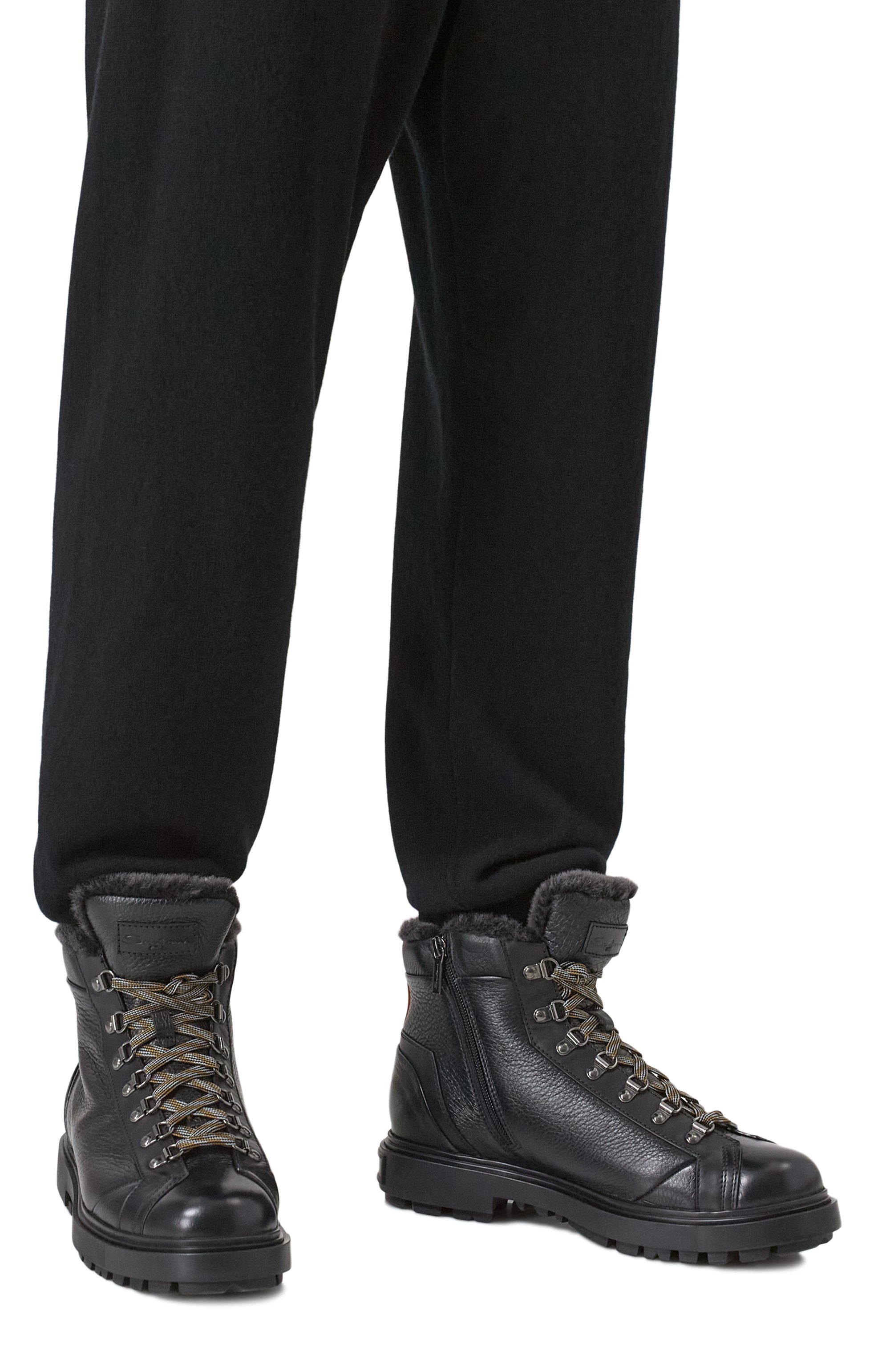 Кожаные хайкеры st. moritz SANTONI, арт. MGSG18190NERAYLW, фото 3