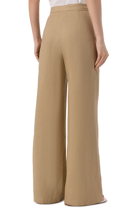 Льняные брюки Max Mara Studio MSTTAPI0CA Бежевый  MSTTAPI0CA Фото 4