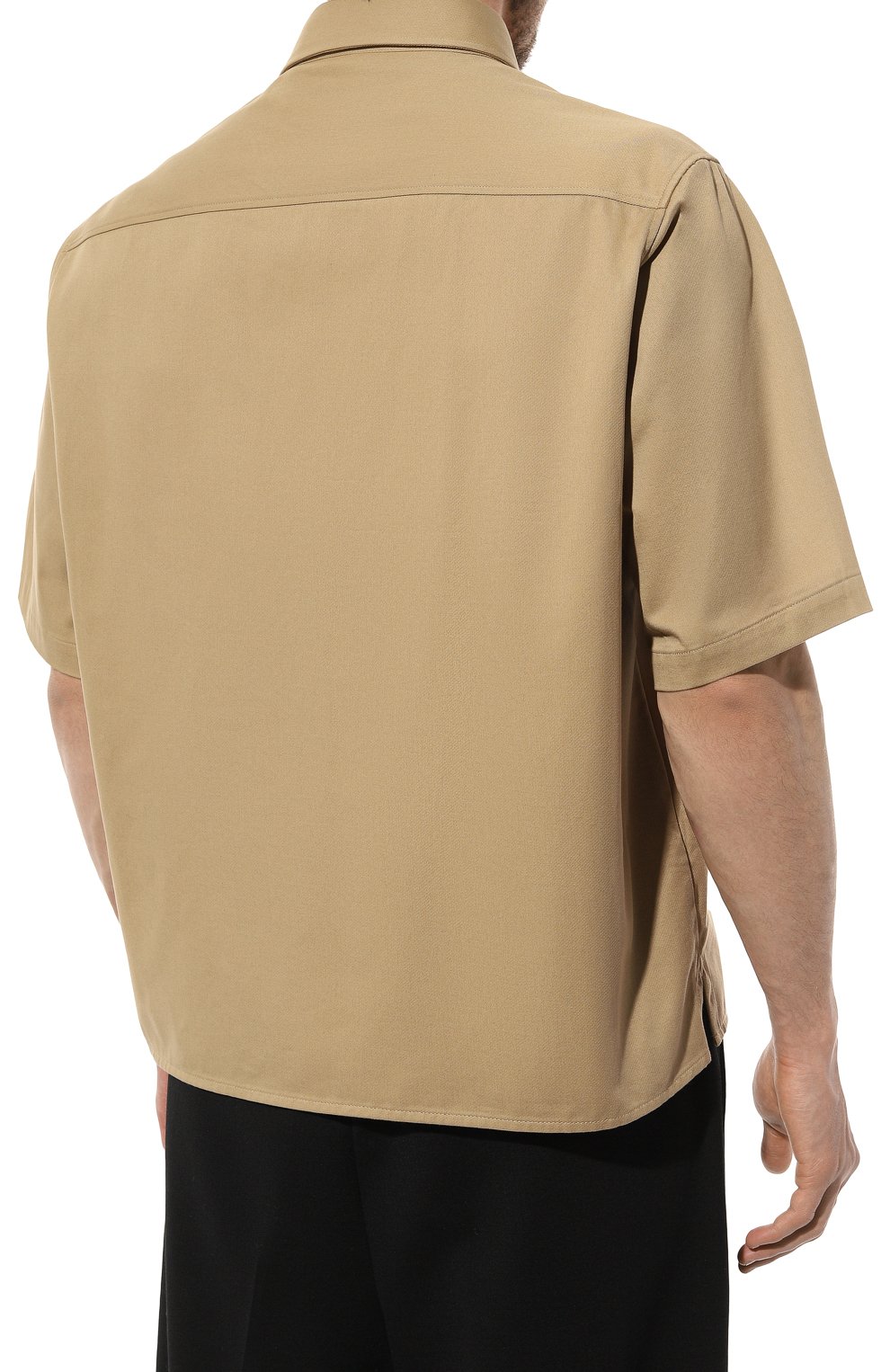 Хлопковая рубашка HUGO BLUE бежевого цвета по цене 10950 руб., арт. 50517871, фото 4 Хлопковая рубашка HUGO BLUE, арт. 50517871, фото 4