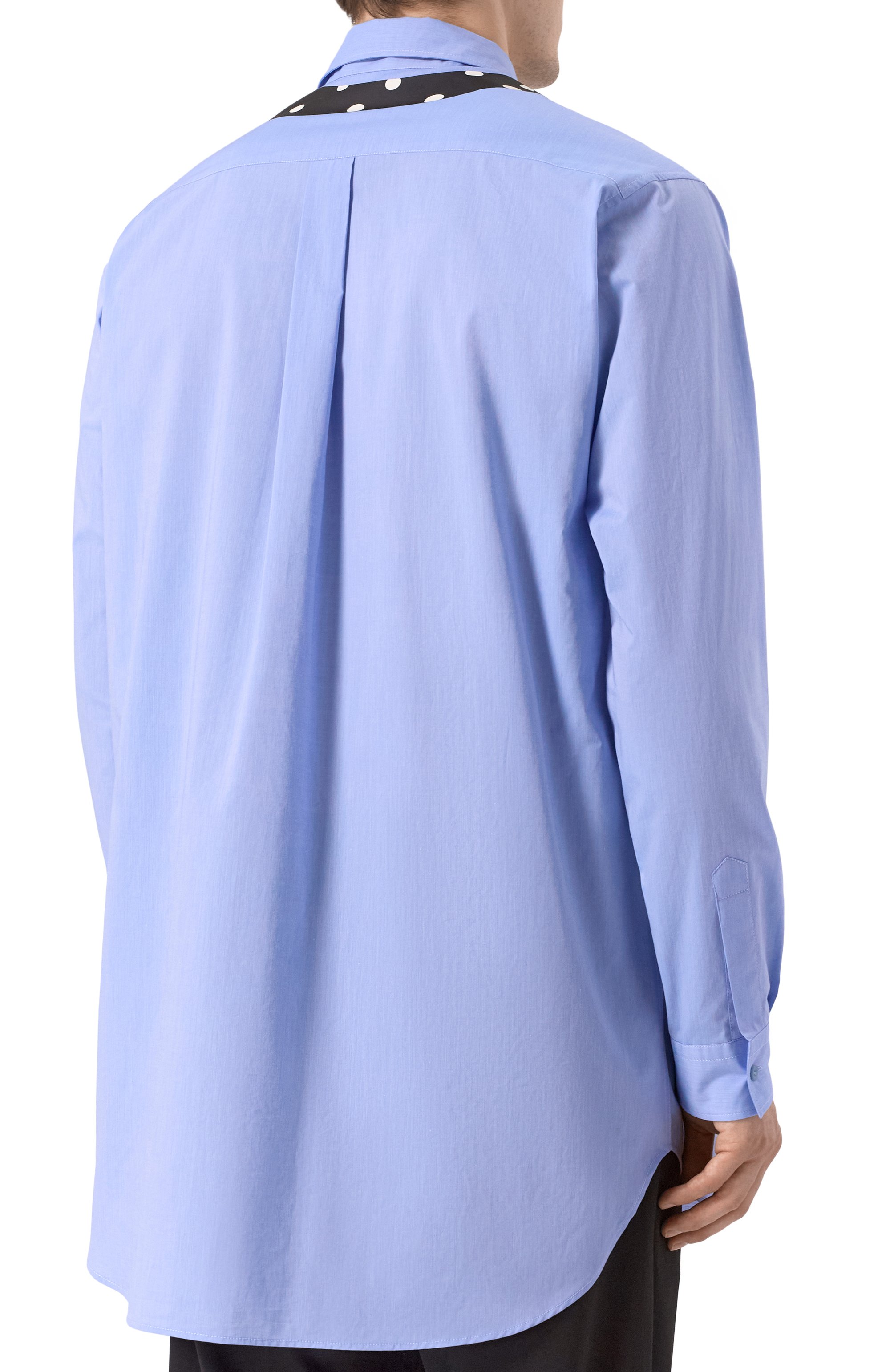 Хлопковая рубашка MOSCHINO голубого цвета по цене 69950 руб., арт. A0210/0234, фото 4 Хлопковая рубашка MOSCHINO, арт. A0210/0234, фото 4