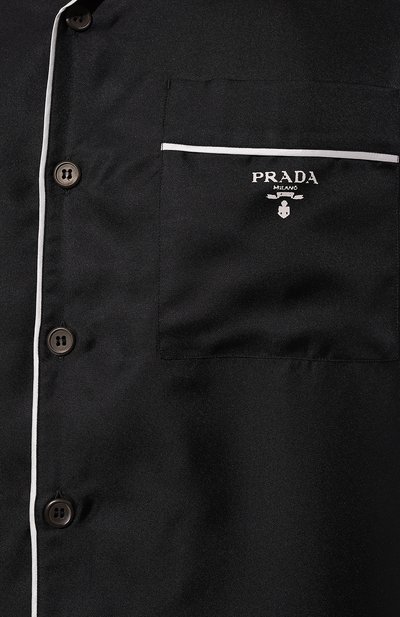 Шелковая рубашка PRADA, арт. UCS405-1QWC-F0008-212, фото 5