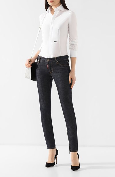 Хлопковая рубашка DSQUARED2 белого цвета по цене 41900 руб., арт. S75DL0621/S42381, фото 2 Хлопковая рубашка DSQUARED2, арт. S75DL0621/S42381, фото 2