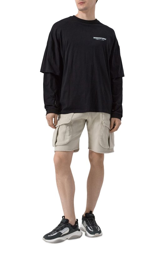 Кожаные кроссовки Bone Running Amiri AMF0SR1091 Чёрный  AMF0SR1091 Фото 2