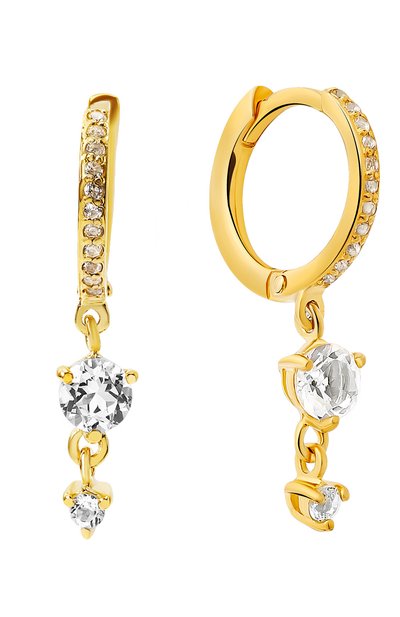 Серьги с белым топазом MOONKA, арт. ec-err-g, фото 1