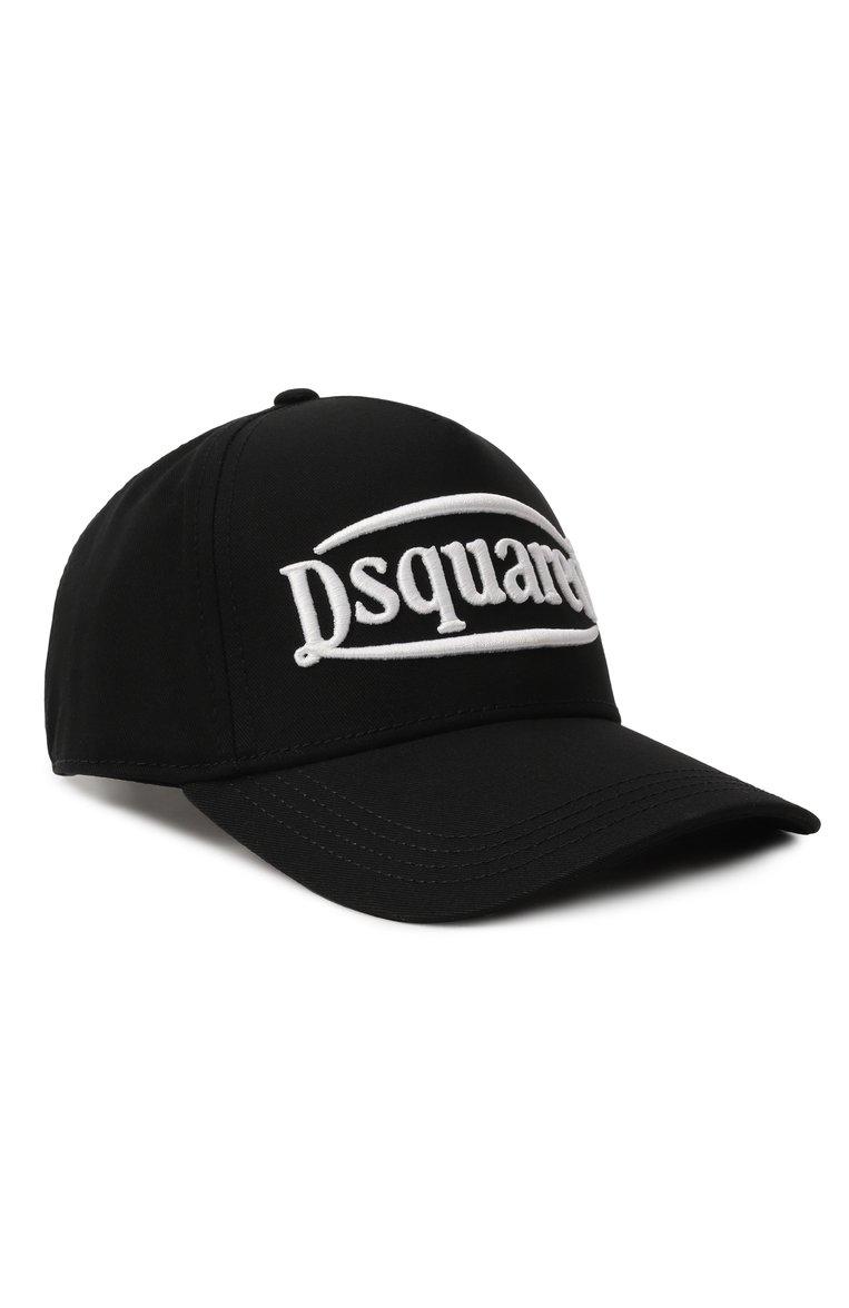 Детская хлопковая бейсболка DSQUARED2 черного цвета, арт. DQ2919/D00YT | Фото 1 (Материал: Текстиль, Хлопок; Нос: Не проставлено)