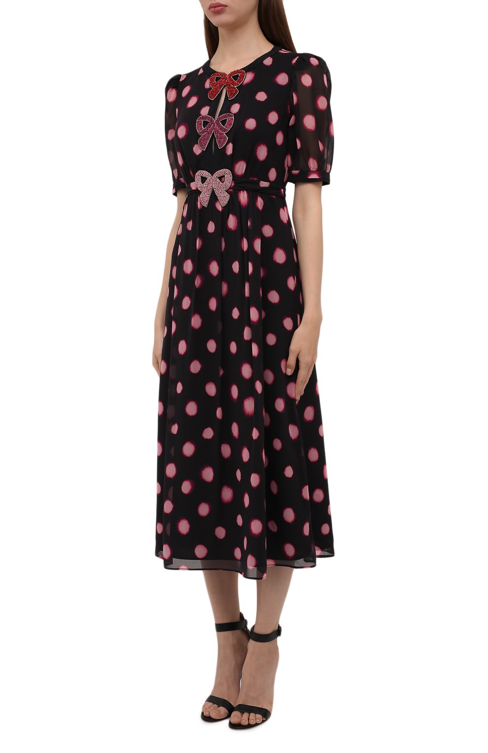 Шелковое платье SALONI разноцветного цвета по цене 118000 руб., арт. 10615-129/100-R/1632/02/5460/5461/5462, фото 3 Шелковое платье SALONI, арт. 10615-129/100-R/1632/02/5460/5461/5462, фото 3