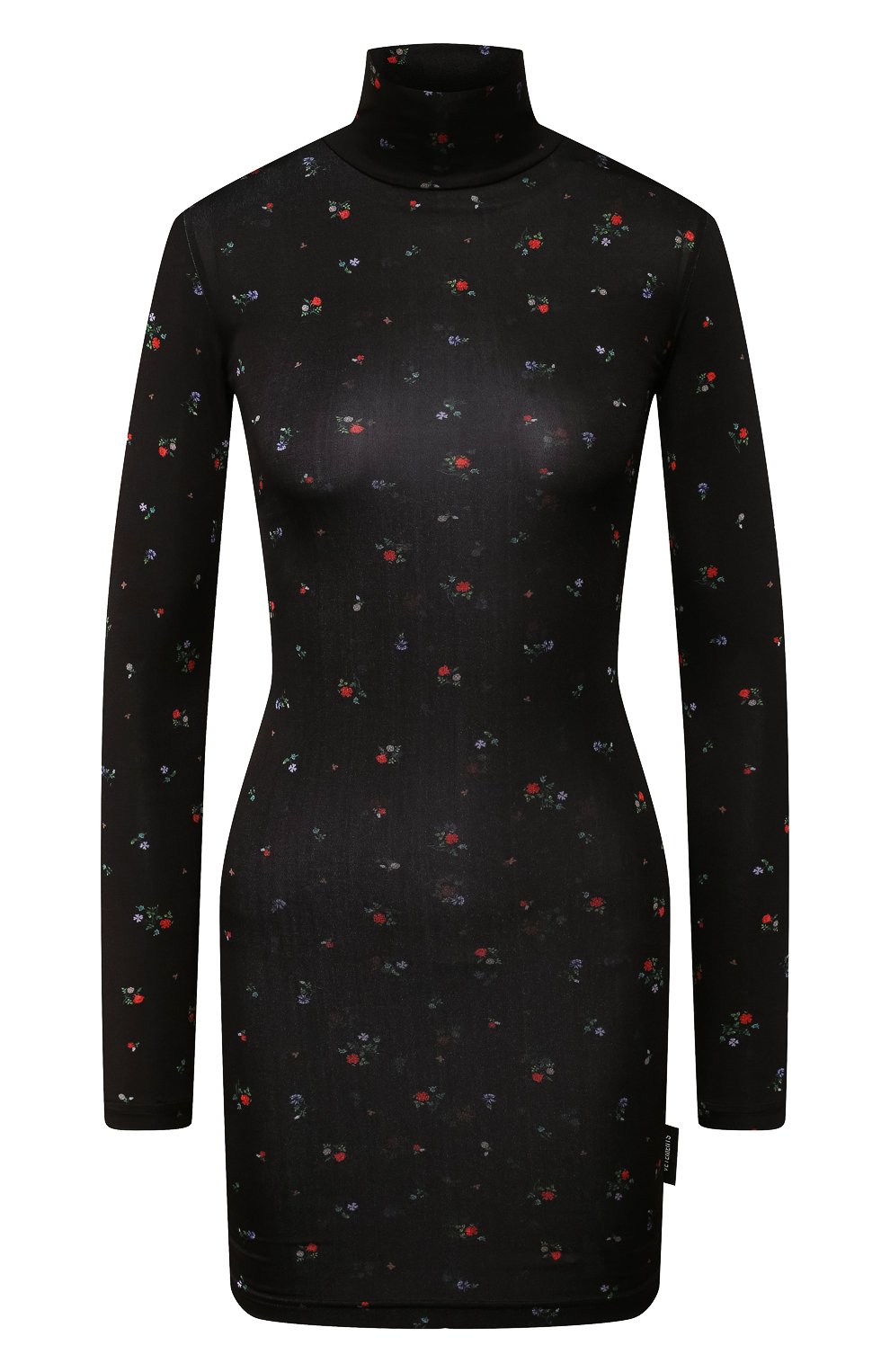 Платье с принтом VETEMENTS разноцветного цвета по цене 69300 руб., арт. WAH20DR403/BLACK FL0WERS, фото 1 Платье с принтом VETEMENTS, арт. WAH20DR403/BLACK FL0WERS, фото 1