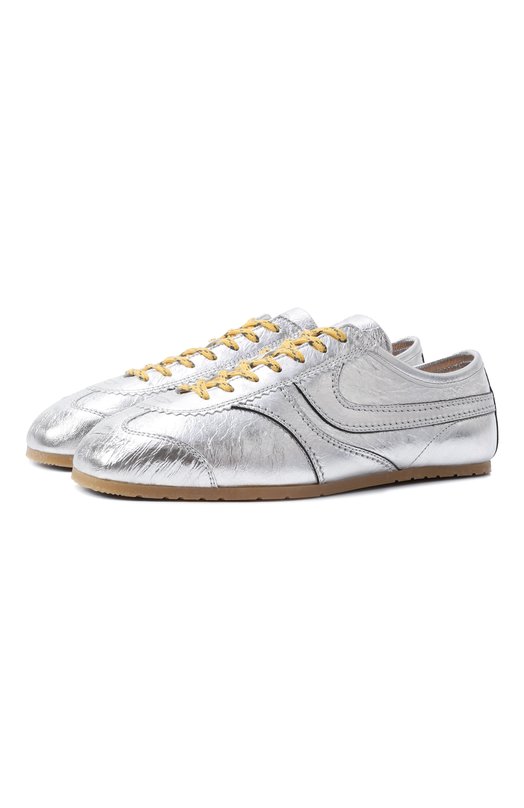 Кожаные кеды Dries Van Noten WS251-1160 Серебряный WS251-1160