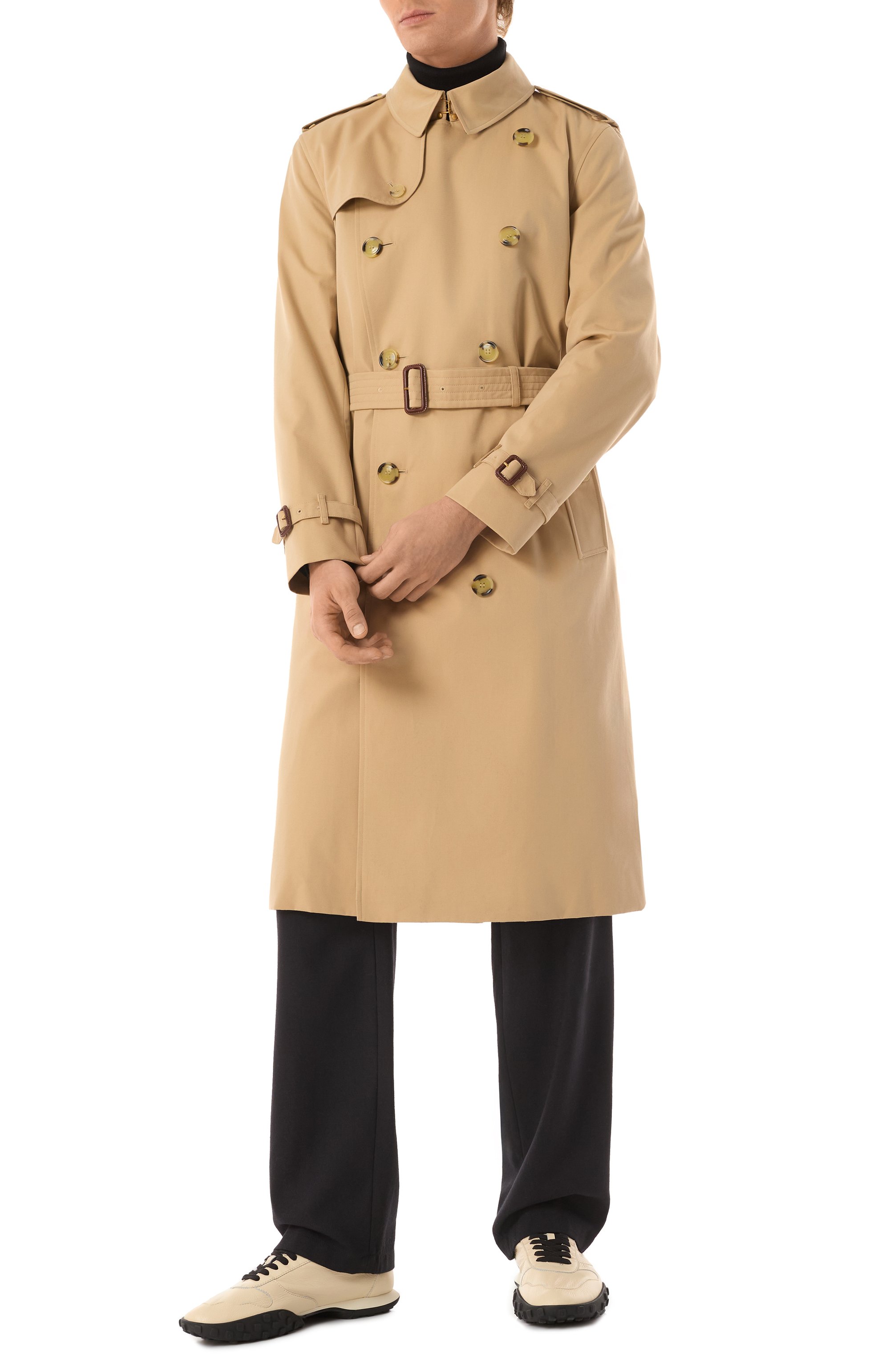 Хлопковый тренч BURBERRY, арт. 8079385, фото 3