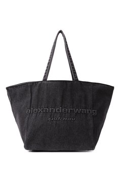 Женская сумка-тоут punch medium ALEXANDER WANG темно-серого цвета, арт. 20125T30T | Фото 1 (Материал сплава: Проставлено; Драгоценные камни: Проставлено; Размер: medium; Материал: Текстиль)
