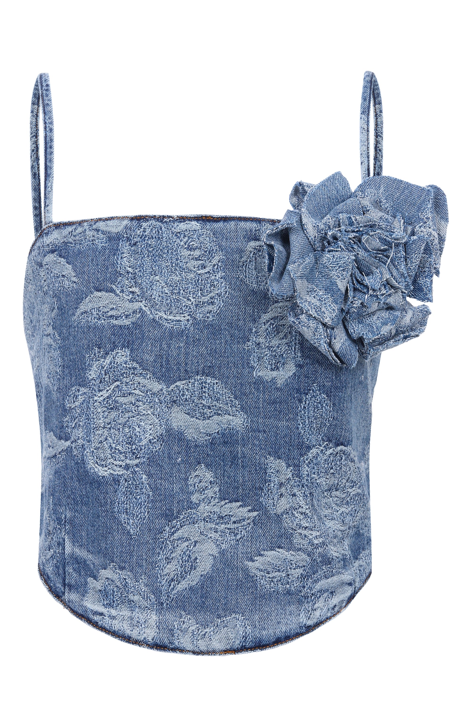 Джинсовый топ GIUSEPPE DI MORABITO голубого цвета по цене 55950 руб., арт. 06PSDNT98L 16305, фото 1 Джинсовый топ GIUSEPPE DI MORABITO, арт. 06PSDNT98L 16305, фото 1