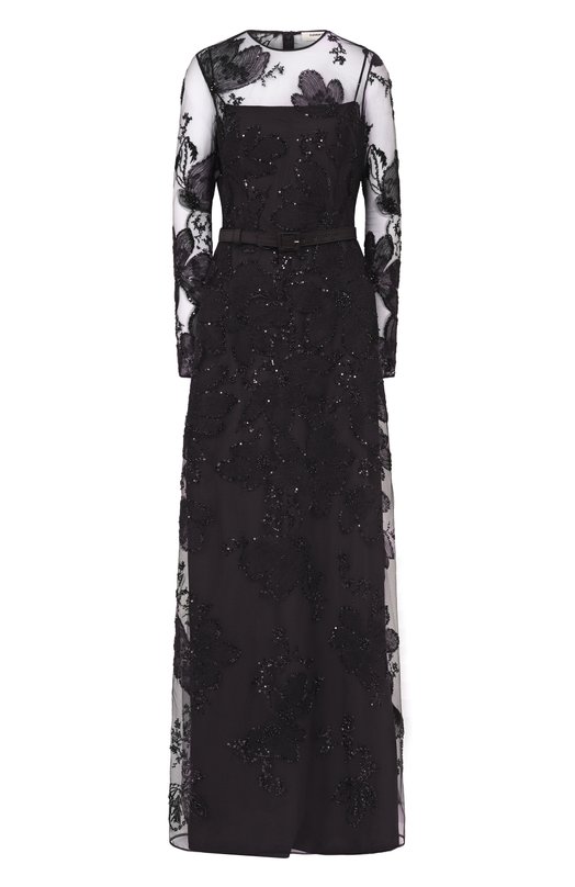 Платье с отделкой пайетками Zuhair Murad FDR25362/TUEM013 Чёрный FDR25362/TUEM013