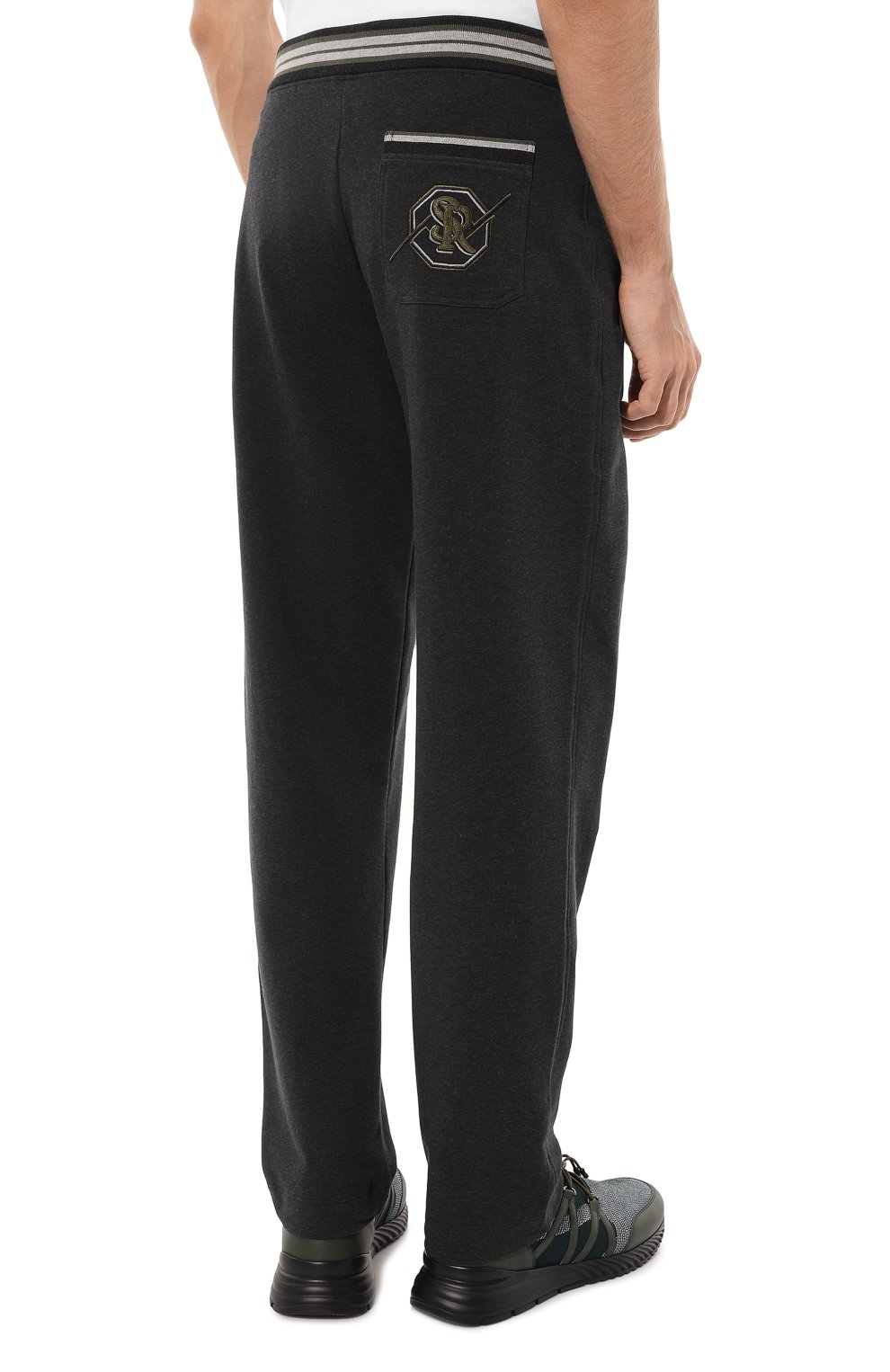 Хлопковые брюки STEFANO RICCI темно-серого цвета по цене 95050 руб., арт. K101028P3D/T23350, фото 4 Хлопковые брюки STEFANO RICCI, арт. K101028P3D/T23350, фото 4