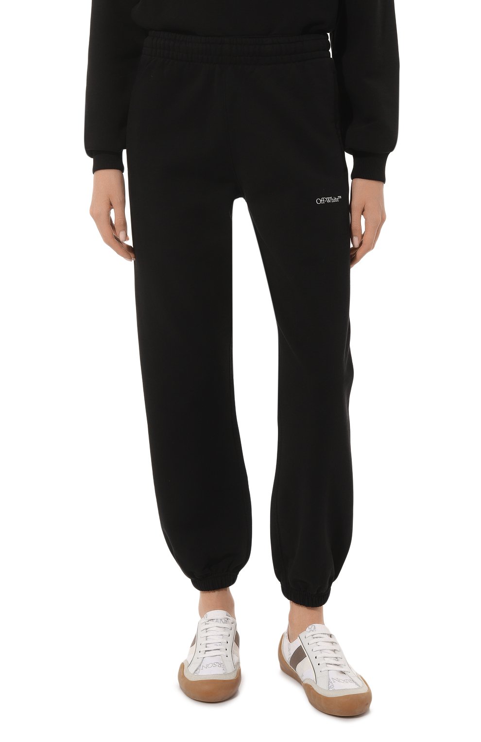 Хлопковые джоггеры OFF-WHITE черного цвета по цене 46300 руб., арт. OWCH006C99JER0031001, фото 3 Хлопковые джоггеры OFF-WHITE, арт. OWCH006C99JER0031001, фото 3