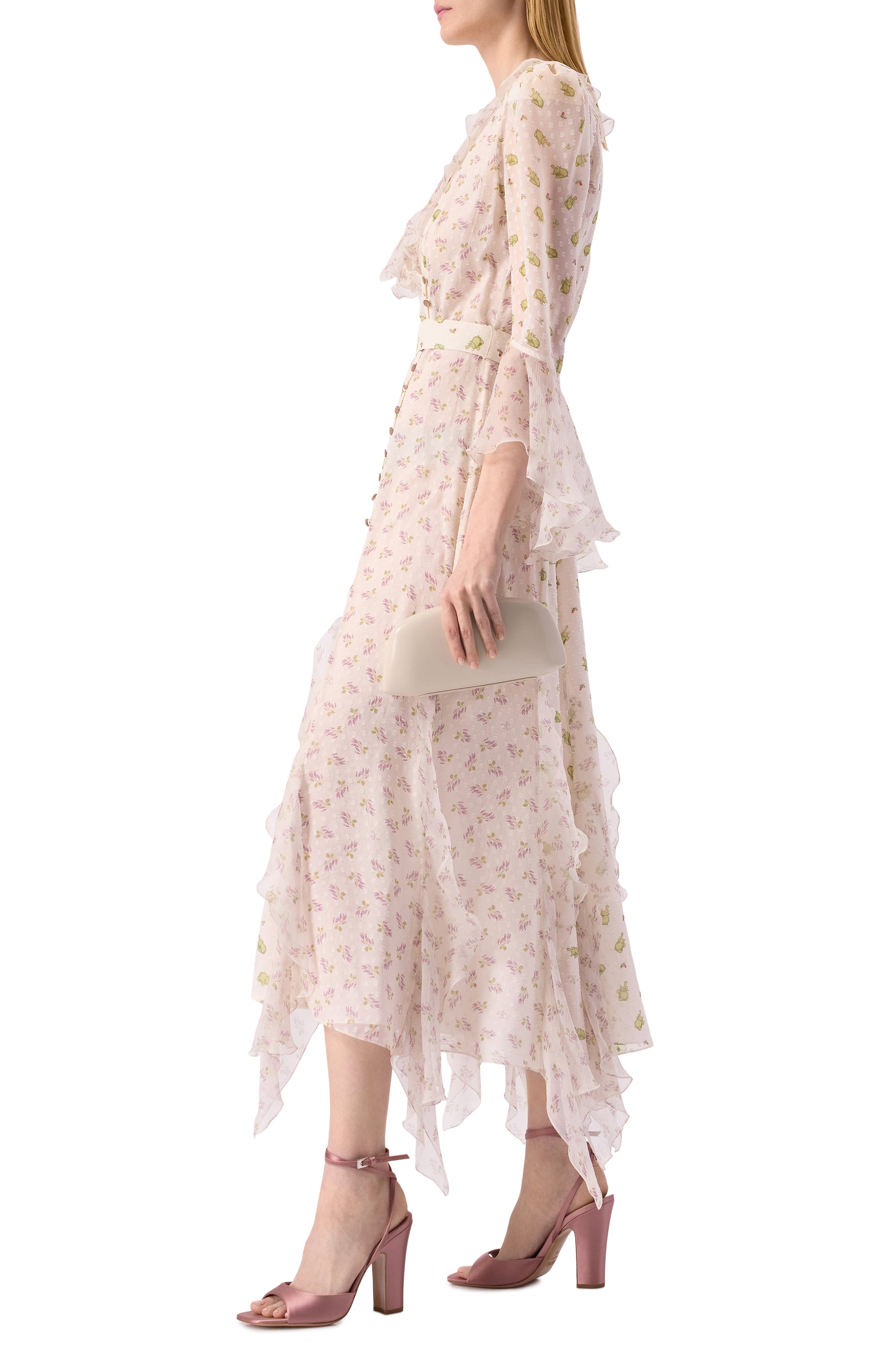 Текстильные босоножки lara 100 PARIS TEXAS розового цвета по цене 69150 руб., арт. PX1543/XTSAT, фото 2 Текстильные босоножки lara 100 PARIS TEXAS, арт. PX1543/XTSAT, фото 2