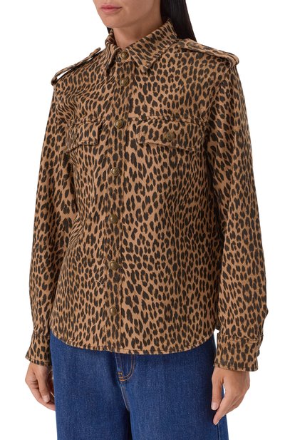 Джинсовая рубашка ZADIG AND VOLTAIRE леопардового цвета по цене 49450 руб., арт. WWSH02260, фото 3 Джинсовая рубашка ZADIG AND VOLTAIRE, арт. WWSH02260, фото 3