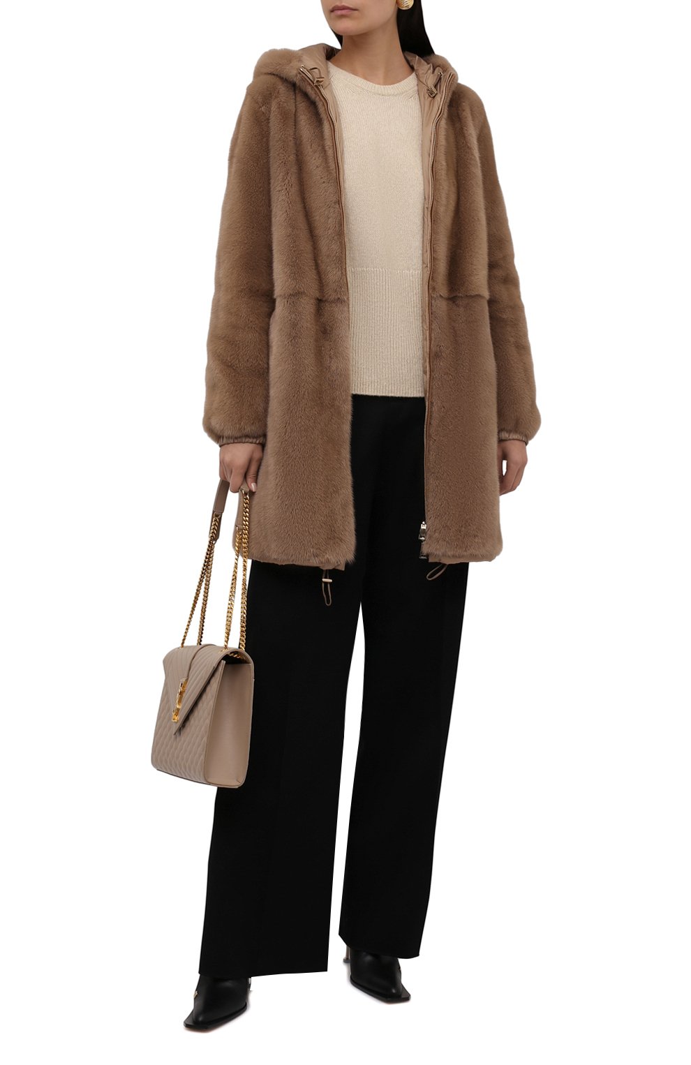 Шуба из меха норки MANZONI24, арт. 21M551-VFNY/38-46, фото 2