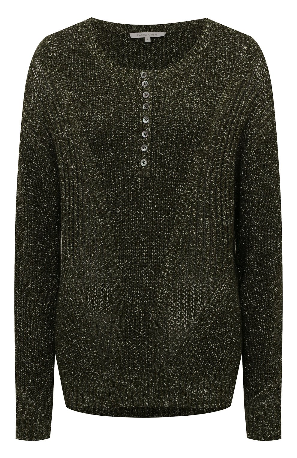 Свитер из вискозы PATRIZIA PEPE темно-зеленого цвета по цене 21190 руб., арт. 8K0074_K041, фото 1 Свитер из вискозы PATRIZIA PEPE, арт. 8K0074_K041, фото 1