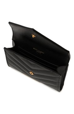Женские кожаный кошелек monogram SAINT LAURENT черного цвета, арт. 414404/B0W01 | Фото 3 (Статус проверки: Проверена категория; Региональные ограничения белый список (Axapta Mercury): RU; Материал: Натуральная кожа; Материал сплава: Проставлено; Нос: Не проставлено)