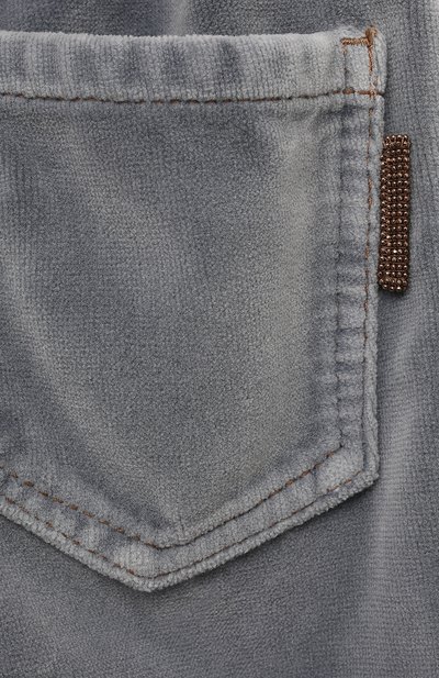 Велюровые брюки BRUNELLO CUCINELLI, арт. BB105P630A, фото 3