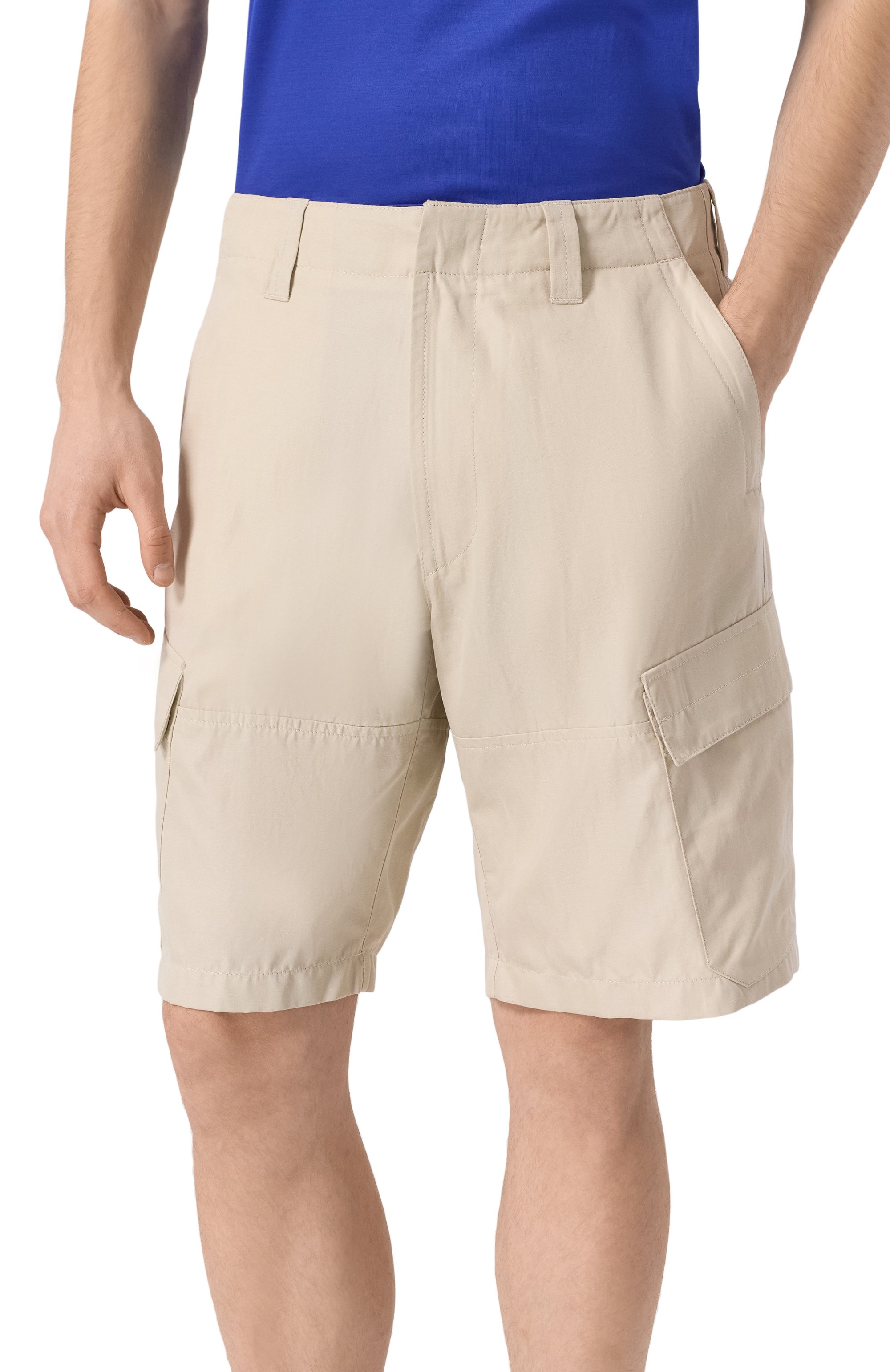 Шорты из хлопка и льна ZILLI бежевого цвета по цене 146000 руб., арт. CPPTA9M076192002U, фото 3 Шорты из хлопка и льна ZILLI, арт. CPPTA9M076192002U, фото 3